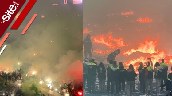 “كراكاج” مرعب لجماهير الرجاء يتسبب في اندلاع حريق بـ”دونور” في الديربي أمام الوداد