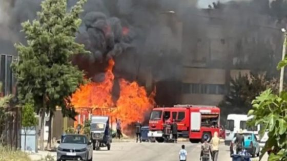 اندلاع حريق مهول بسوق وسط تارودانت