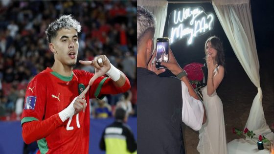 من هي زوجة اللاعب ياسر الزابيري التي خطفت قلوب المغاربة؟ -صور