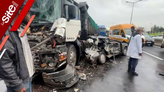 سيارة تتحول إلى هيكل حديدي بعد اصطدامها بـ “رموك” بالبيضاء ونجاة سائقين بأعجوبة -فيديو