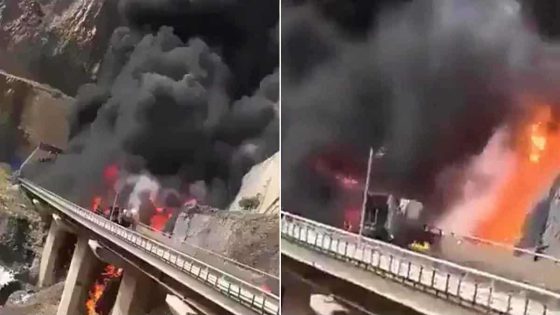 مصرع عشرات المعتمرين في حادث اصطدام حافلة بصهريج نفط
