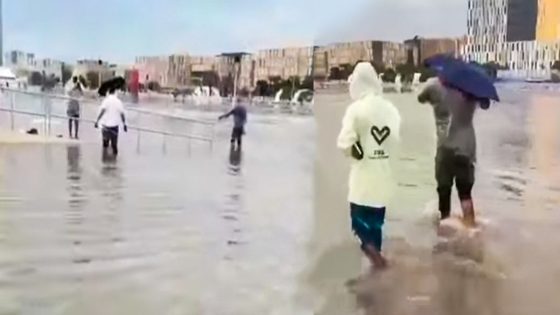 الجماهير تقطع بركا مائية للوصول إلى ملعب نهائي كأس العرب بين المغرب والأردن