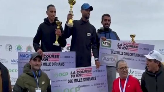 تتويج حفيظ رزقي وكلثوم بوعسرية بلقب السباق الدولي 10 كلم بالبيضاء