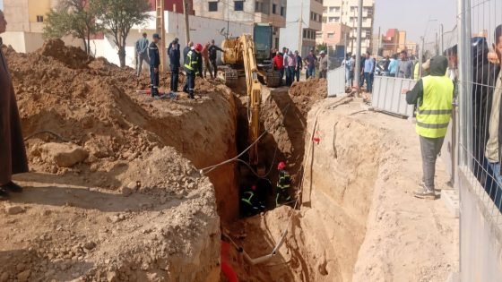 انهيار أرضي يدفن 3 عمال داخل ورش للصرف الصحي بجرسيف