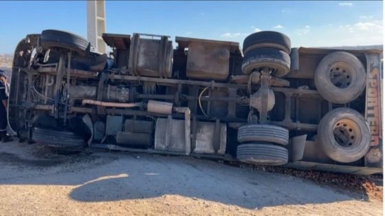 انقلاب شاحنة محملة بـ “البوطا” نواحي الجديدة