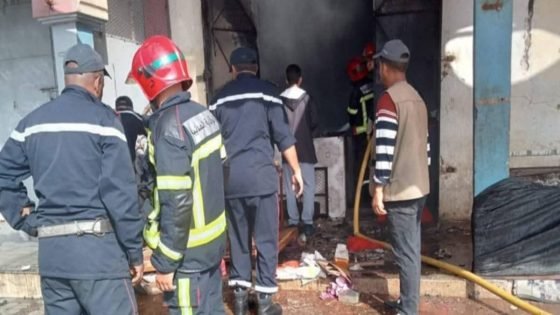 اندلاع حريق مهول بسوق القريعة بالبيضاء
