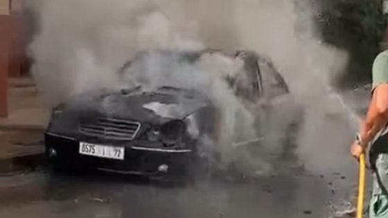 اندلاع حريق مهول بسيارة بسلا الجديدة