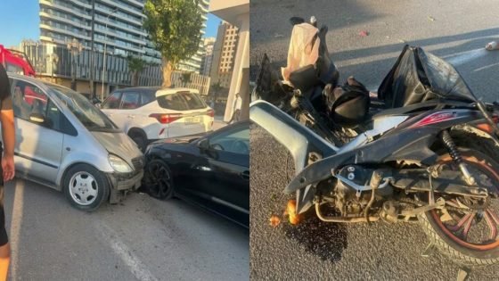 اصطدام قوي بين سيارتين ودراجة نارية يُخلّف مصابين بطنجة